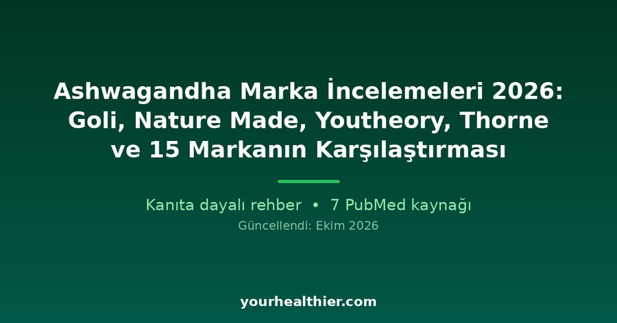 Ashwagandha Marka İncelemeleri 2026: Goli, Nature Made, Youtheory, Thorne ve 15 Markanın Karşılaştırması
