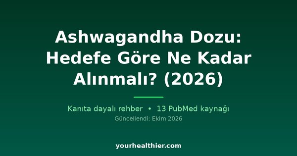 Ashwagandha Dozu: Hedefe Göre Ne Kadar Alınmalı? (2026)