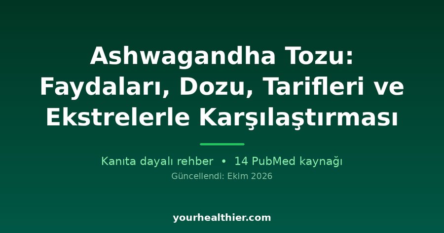 Ashwagandha Tozu: Faydaları, Dozu, Tarifleri ve Ekstrelerle Karşılaştırması