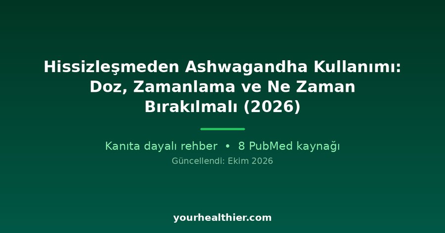 Hissizleşmeden Ashwagandha Kullanımı: Doz, Zamanlama ve Ne Zaman Bırakılmalı (2026)