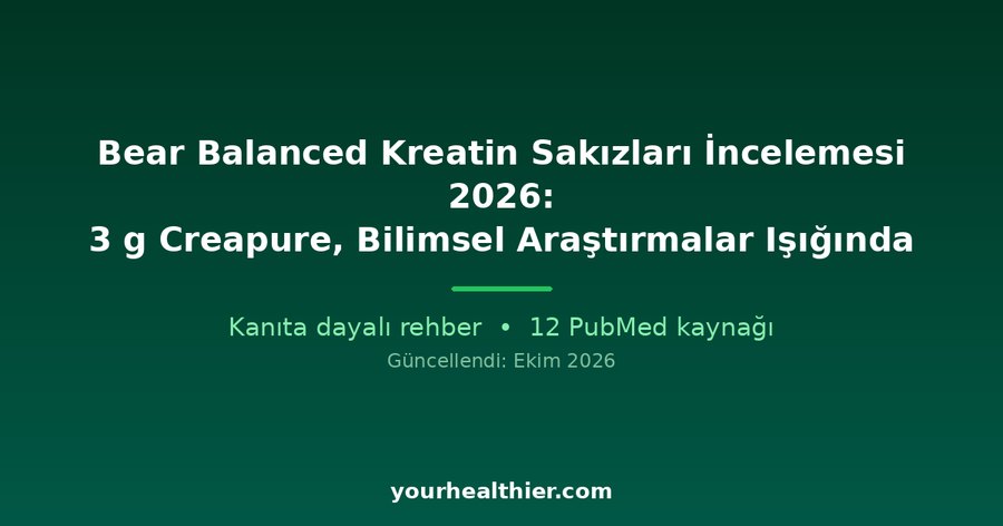 Bear Balanced Kreatin Sakızları İncelemesi 2026: 3 g Creapure, Bilimsel Araştırmalar Işığında