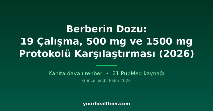 Berberin Dozu: 19 Çalışma, 500 mg ve 1500 mg Protokolü Karşılaştırması (2026)