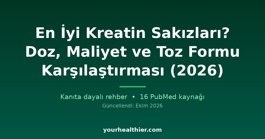 En İyi Kreatin Sakızları? Doz, Maliyet ve Toz Formu Karşılaştırması (2026)