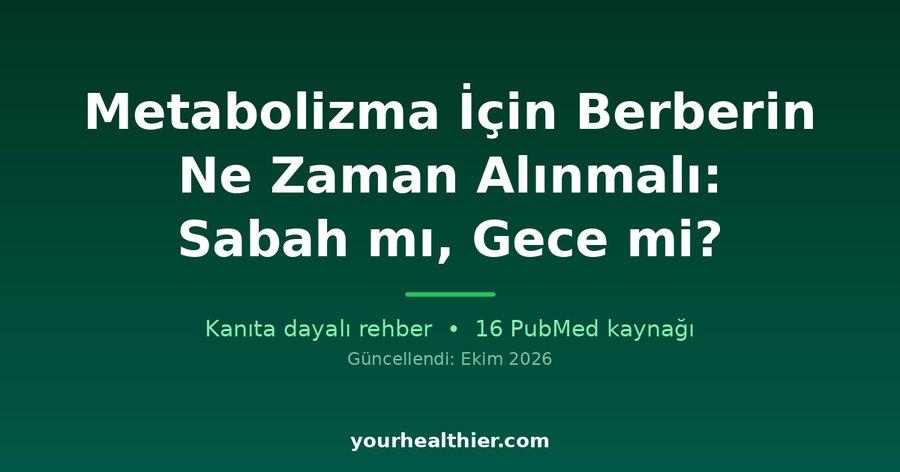Metabolizma İçin Berberin Ne Zaman Alınmalı: Sabah mı, Gece mi?