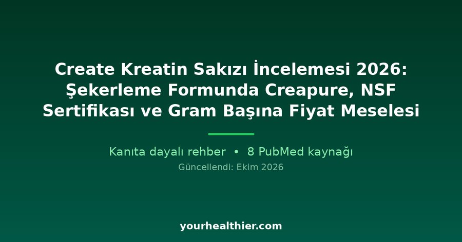 Create Kreatin Sakızı İncelemesi 2026: Şekerleme Formunda Creapure, NSF Sertifikası ve Gram Başına Fiyat Meselesi