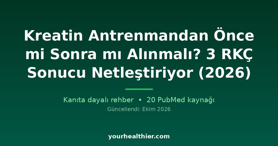 Kreatin Antrenmandan Önce mi Sonra mı Alınmalı? 3 RKÇ Sonucu Netleştiriyor (2026)