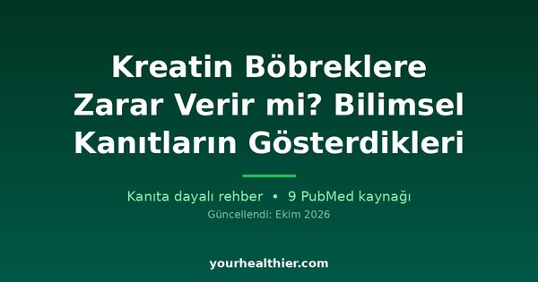 Kreatin Böbreklere Zarar Verir mi? Bilimsel Kanıtların Gösterdikleri