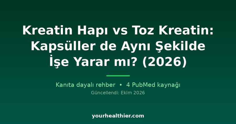 Kreatin Hapı vs Toz Kreatin: Kapsüller de Aynı Şekilde İşe Yarar mı? (2026)