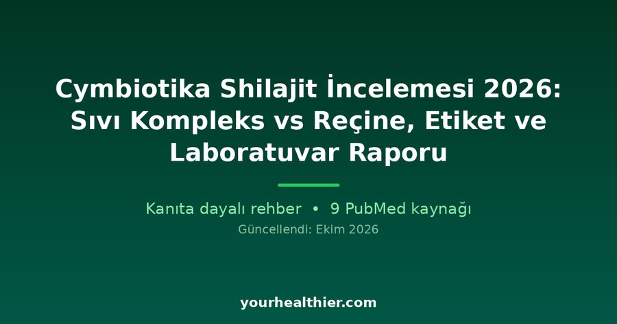 Cymbiotika Shilajit İncelemesi 2026: Sıvı Kompleks vs Reçine, Etiket ve Laboratuvar Raporu