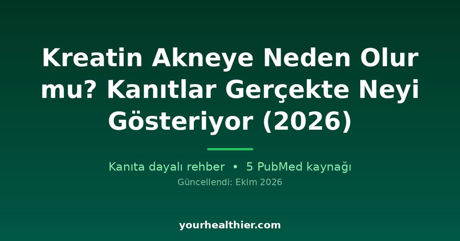 Kreatin Akneye Neden Olur mu? Kanıtlar Gerçekte Neyi Gösteriyor (2026)