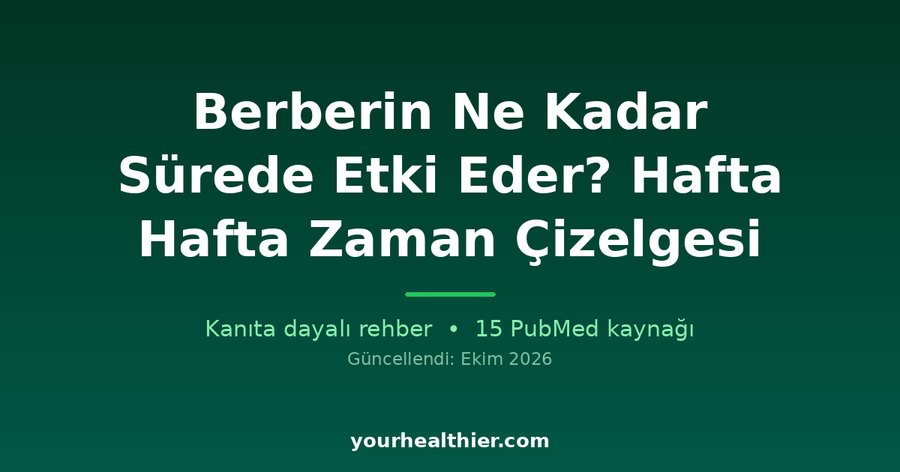 Berberin Ne Kadar Sürede Etki Eder? Hafta Hafta Zaman Çizelgesi