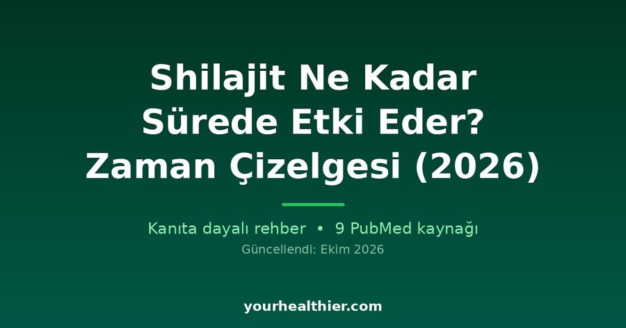 Shilajit Ne Kadar Sürede Etki Eder? Zaman Çizelgesi (2026)