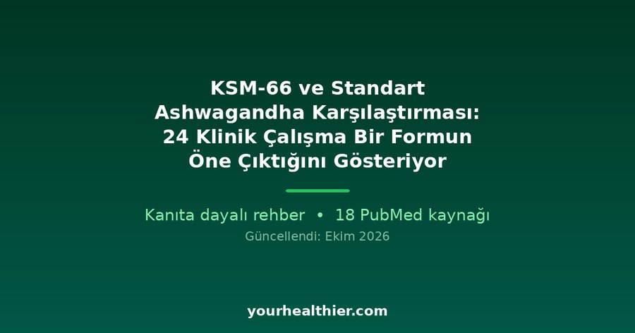 KSM-66 ve Standart Ashwagandha Karşılaştırması: 24 Klinik Çalışma Bir Formun Öne Çıktığını Gösteriyor