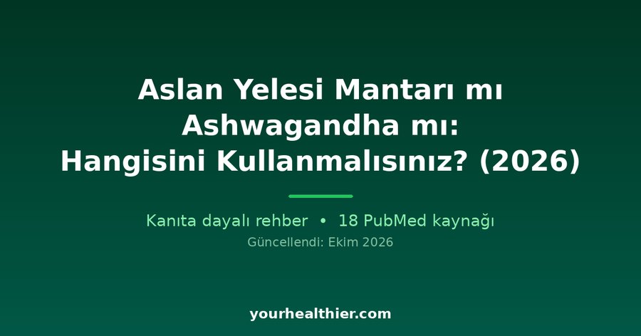 Aslan Yelesi Mantarı mı Ashwagandha mı: Hangisini Kullanmalısınız? (2026)