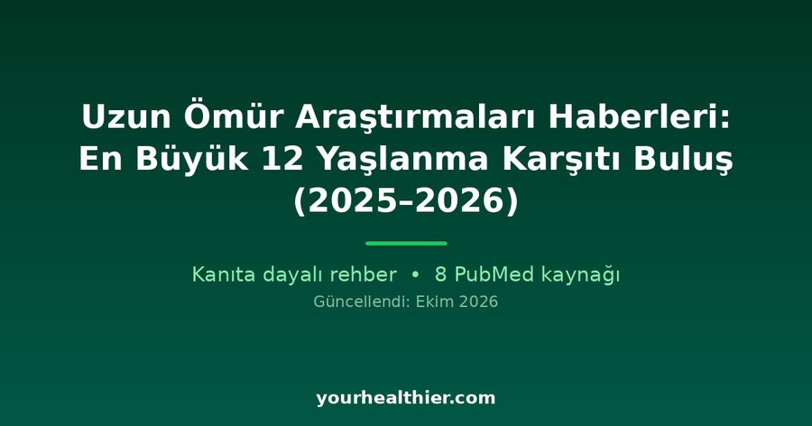 Uzun Ömür Araştırmaları Haberleri: En Büyük 12 Yaşlanma Karşıtı Buluş (2025–2026)