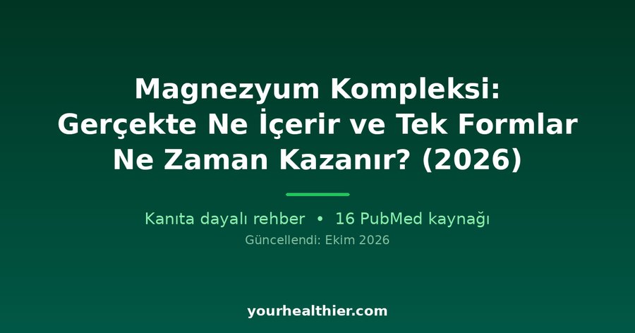 Magnezyum Kompleksi: Gerçekte Ne İçerir ve Tek Formlar Ne Zaman Kazanır? (2026)