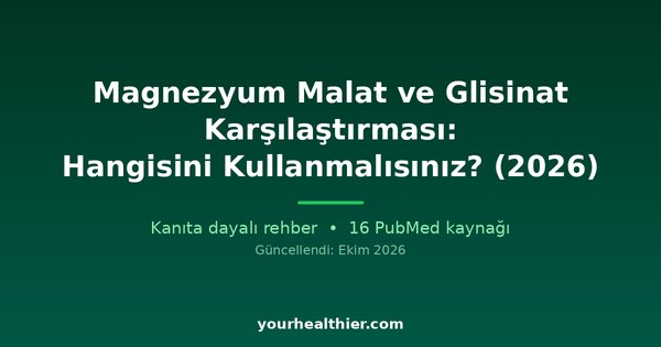 Magnezyum Malat ve Glisinat Karşılaştırması: Hangisini Kullanmalısınız? (2026)