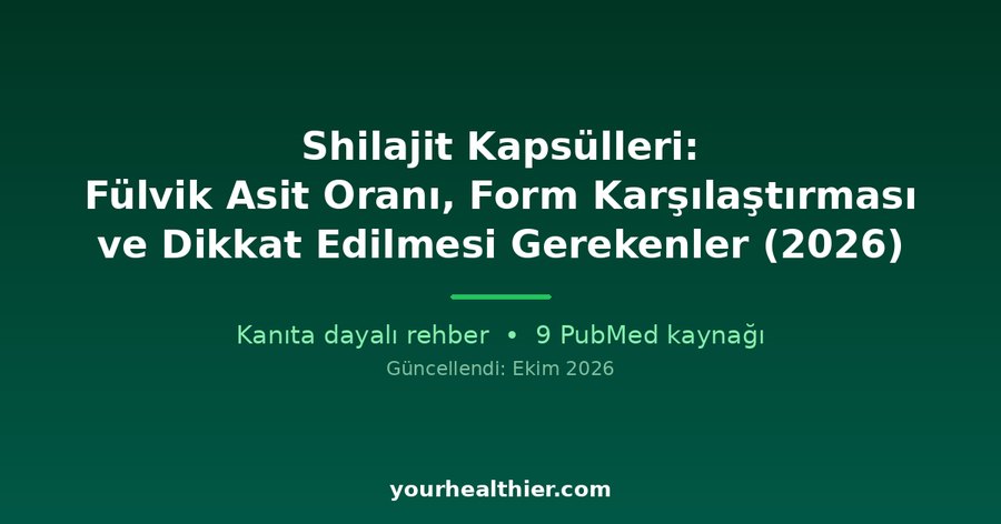 Shilajit Kapsülleri: Fülvik Asit Oranı, Form Karşılaştırması ve Dikkat Edilmesi Gerekenler (2026)