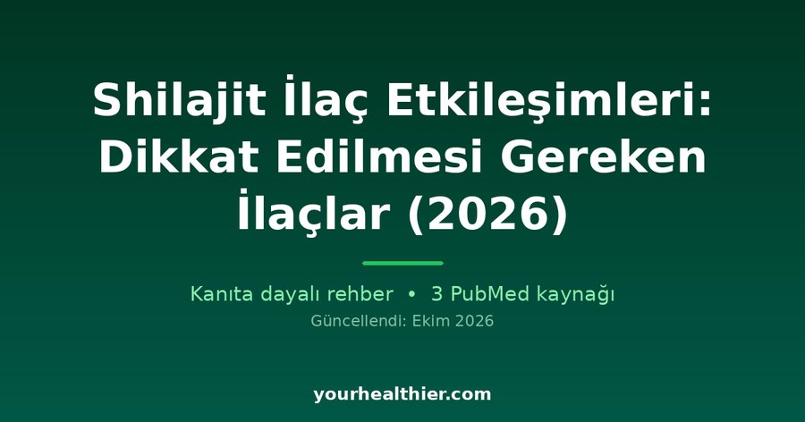 Shilajit İlaç Etkileşimleri: Dikkat Edilmesi Gereken İlaçlar (2026)