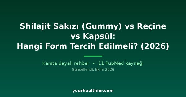 Shilajit Sakızı (Gummy) vs Reçine vs Kapsül: Hangi Form Tercih Edilmeli? (2026)