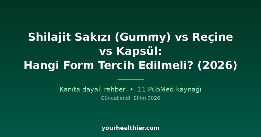 Shilajit Sakızı (Gummy) vs Reçine vs Kapsül: Hangi Form Tercih Edilmeli? (2026)