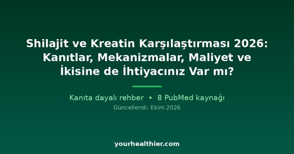 Shilajit ve Kreatin Karşılaştırması 2026: Kanıtlar, Mekanizmalar, Maliyet ve İkisine de İhtiyacınız Var mı?