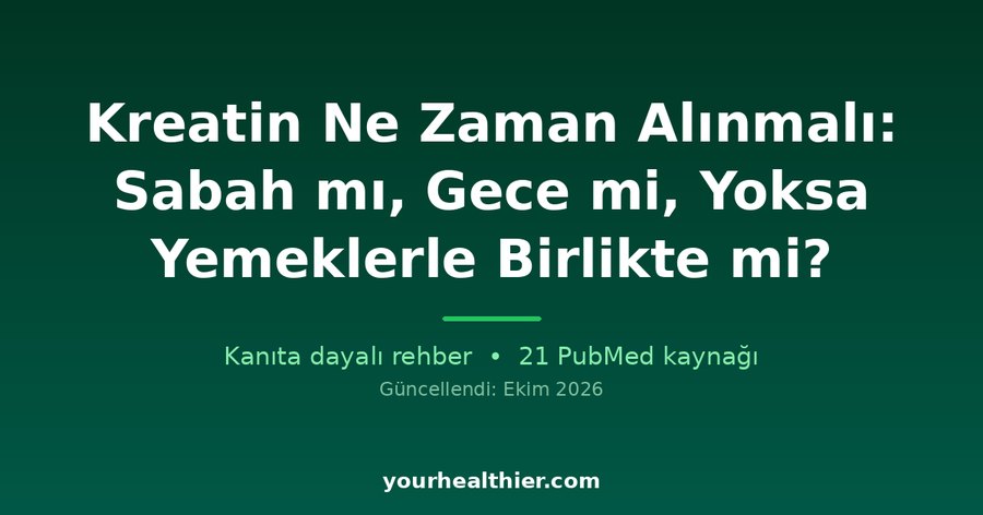 Kreatin Ne Zaman Alınmalı: Sabah mı, Gece mi, Yoksa Yemeklerle Birlikte mi?